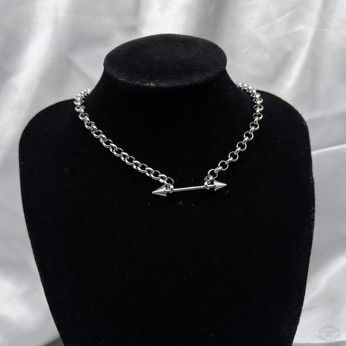 SINGLE SPIKE ROLO NECKLACE-Vicious Punx-Vicious Punx