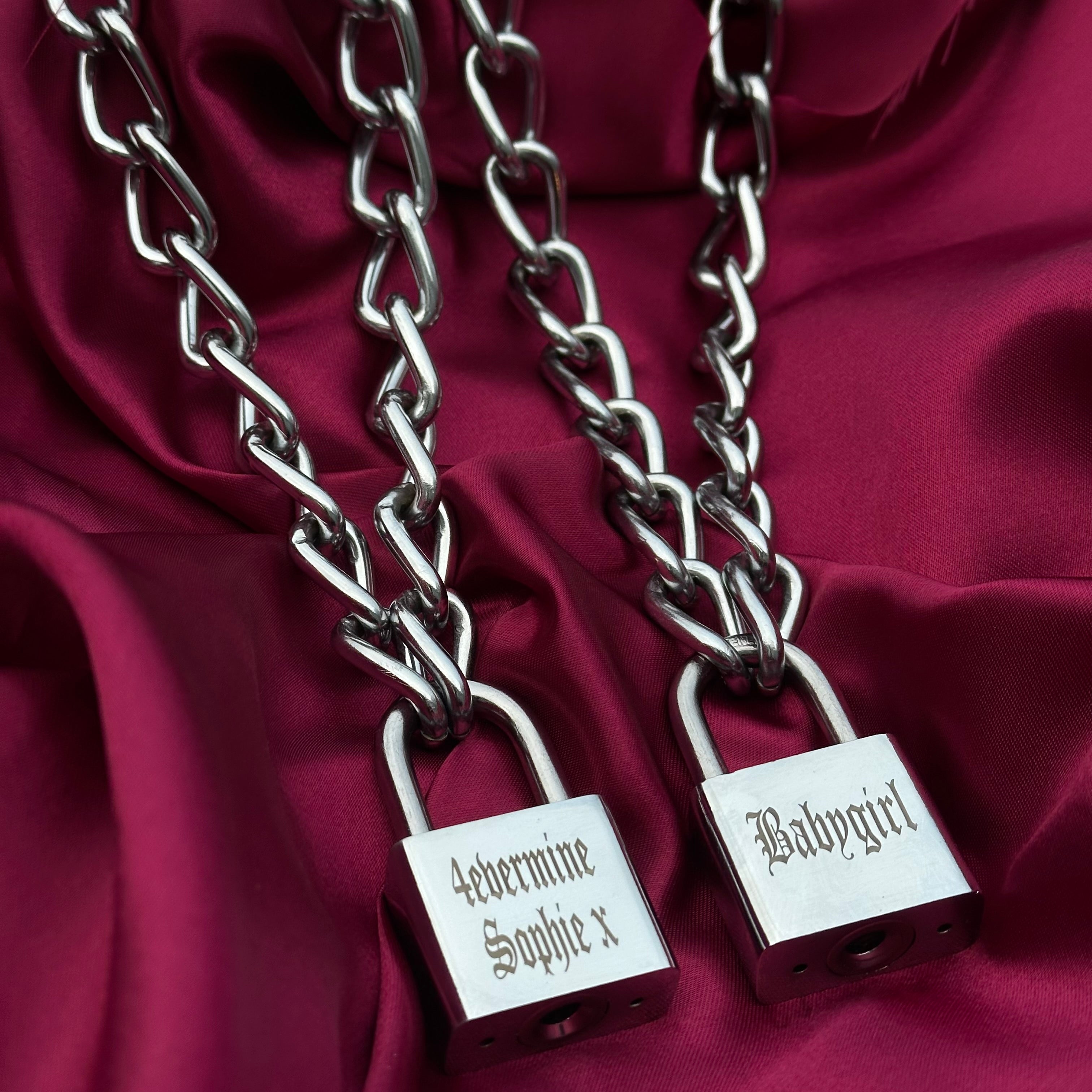 CHUNKY SILVER PADLOCK NECKLACE – Vicious Punx