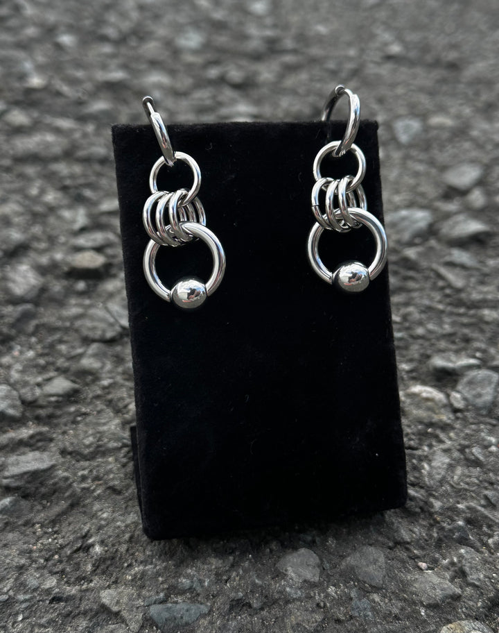 CHUNKY BCR HOOP EARRINGS