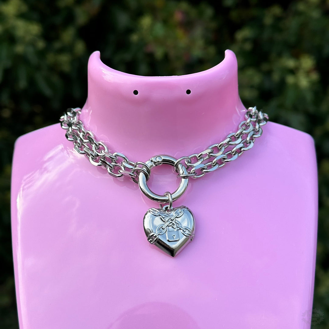 HEART LOCK CHOKER NECKLACE