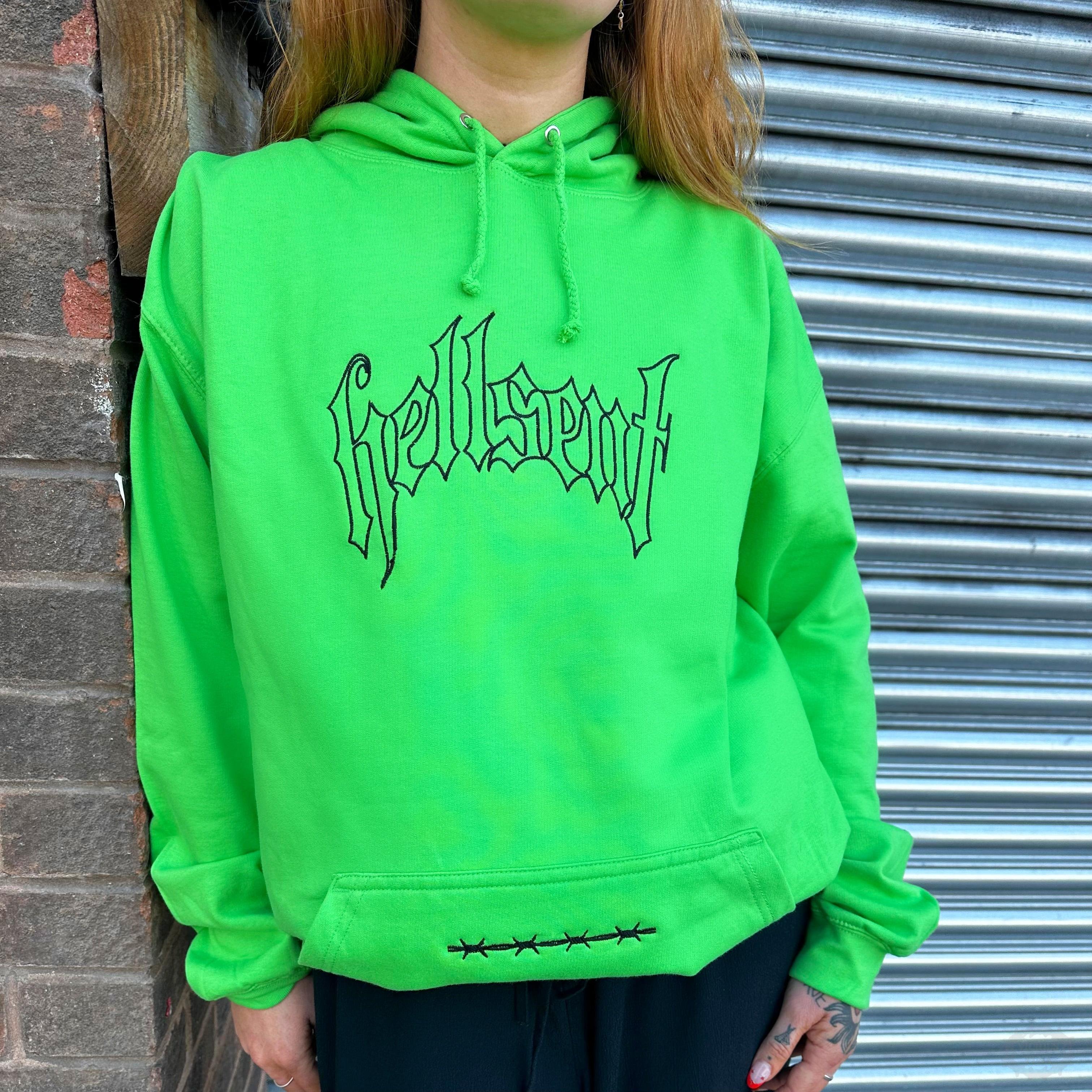 HELLSENT EMBROIDERED HOODIE-Vicious Punx-Vicious Punx