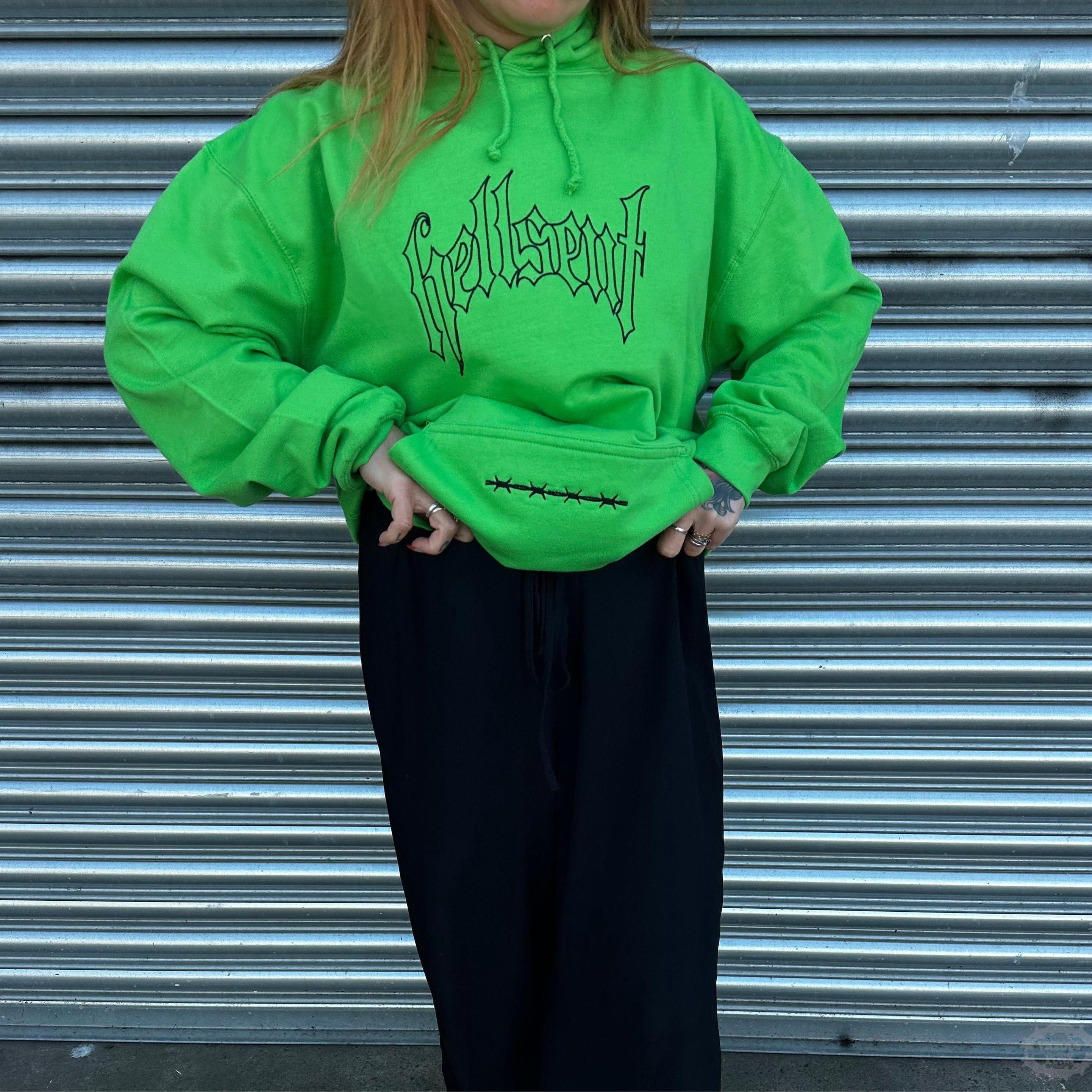 HELLSENT EMBROIDERED HOODIE-Vicious Punx-Vicious Punx