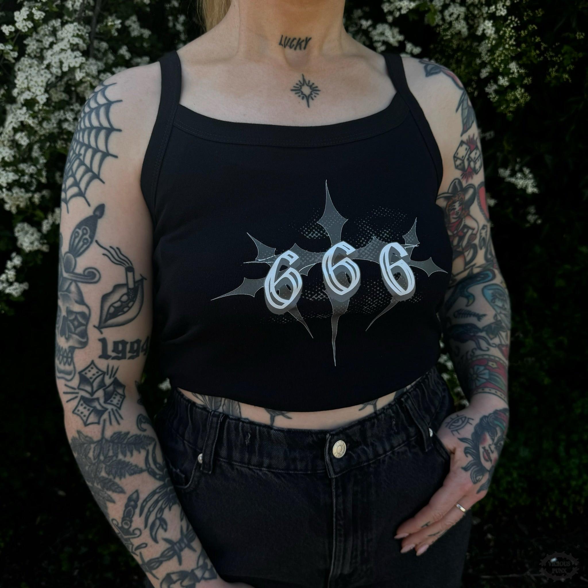 666 CROSS VEST TOP-Vicious Punx-Vicious Punx