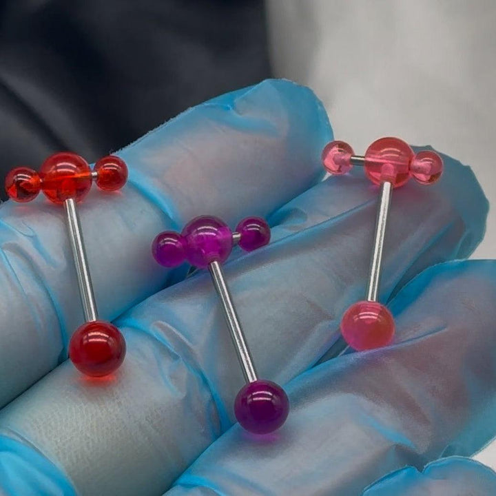 ACRYLIC COLOURED TONGUE TEASER