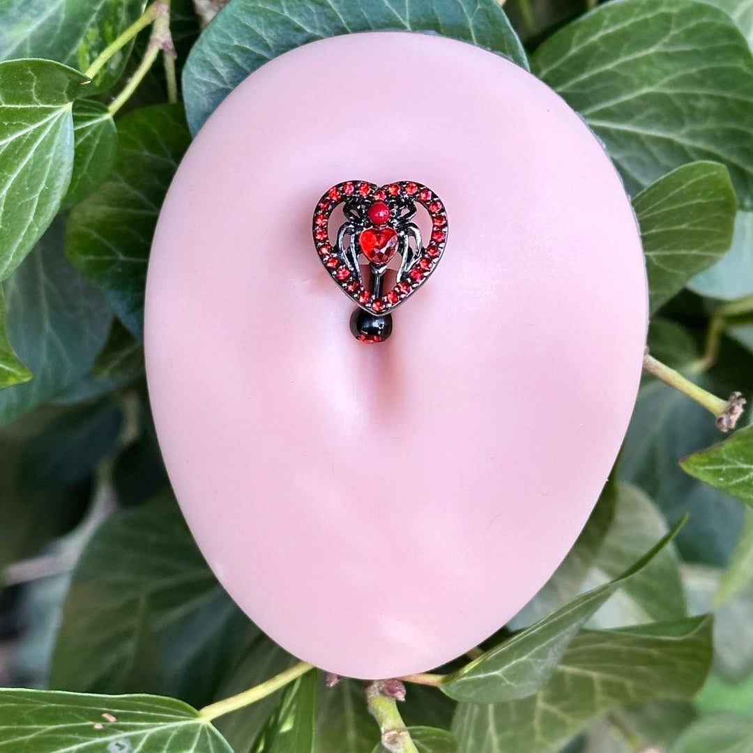 BLACK & RED SPIDER REVERSE BELLY BAR