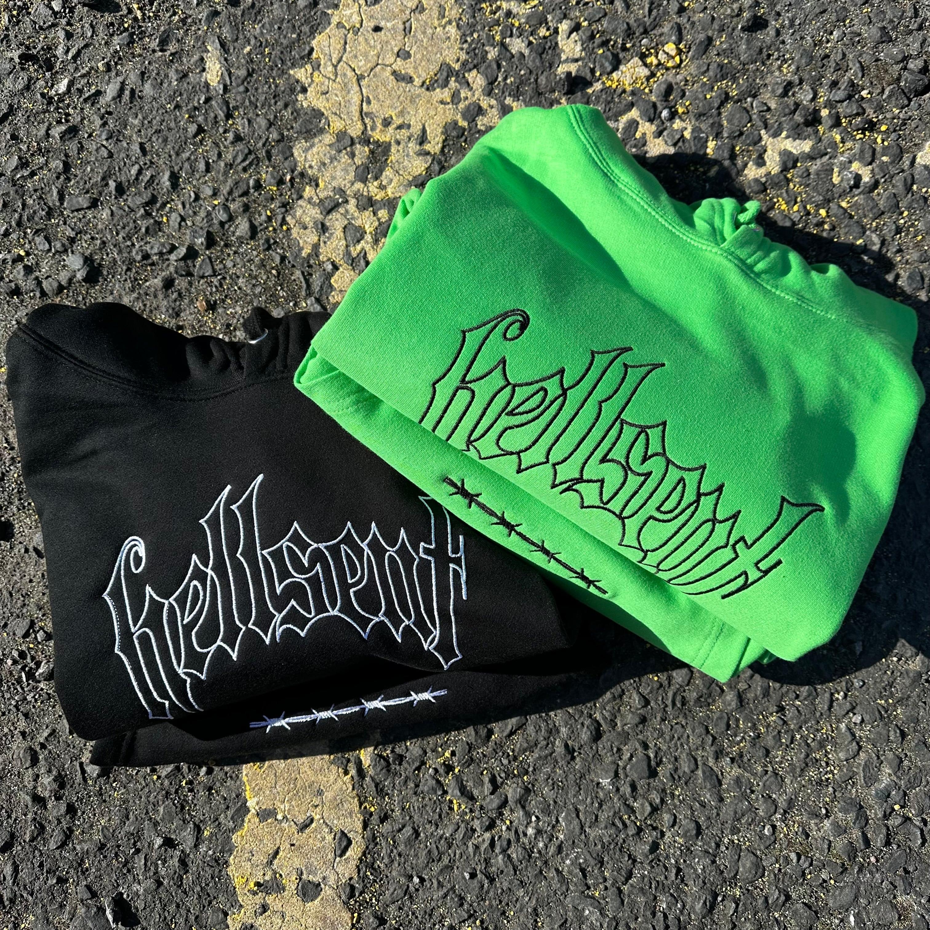 HELLSENT EMBROIDERED HOODIE-Vicious Punx-Vicious Punx