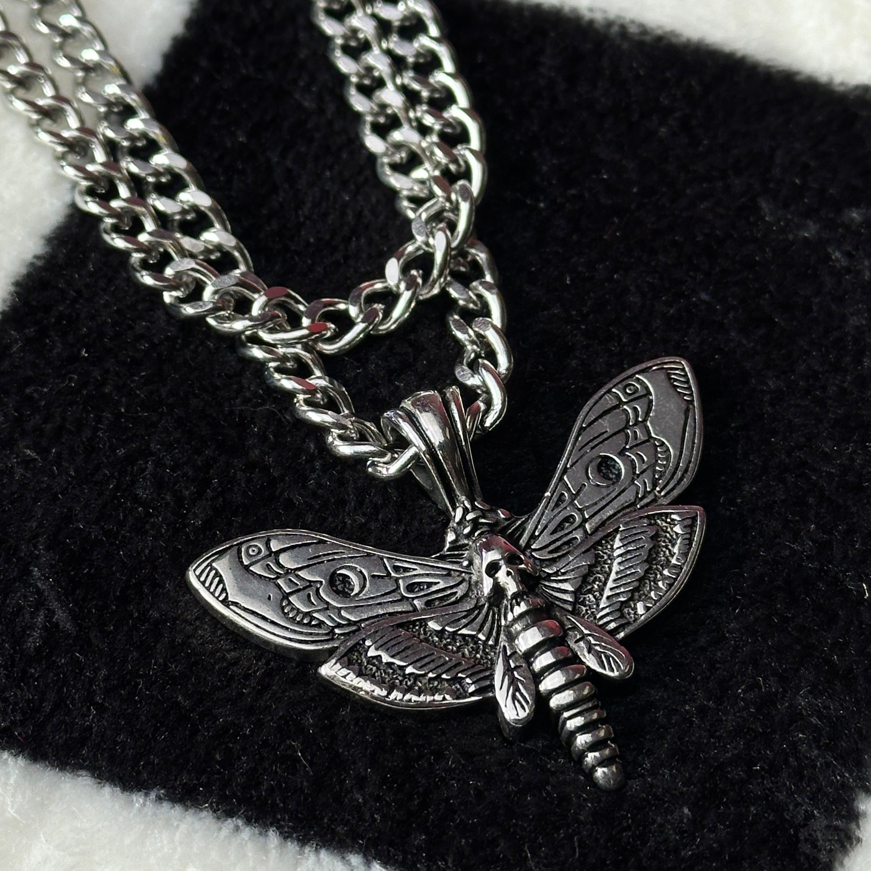 DEATH HEAD MOTH DOUBLE NECKLACE