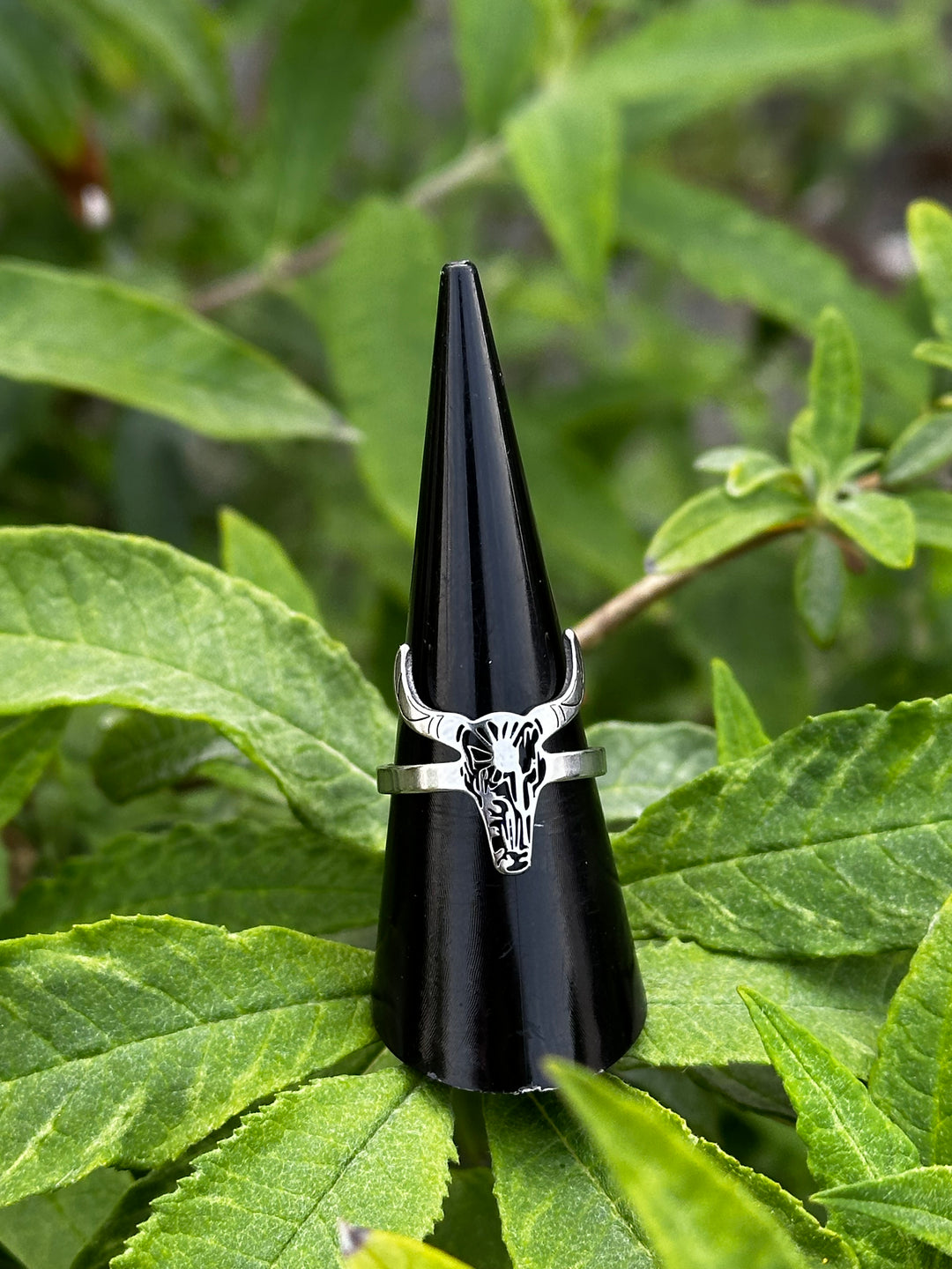 CATTLE SKULL ADJUSTABLE RING