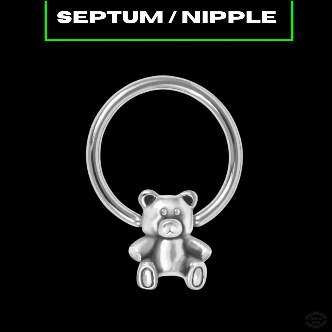 TEDDY BEAR SEPTUM / NIPPLE RING-Vicious Punx-Vicious Punx