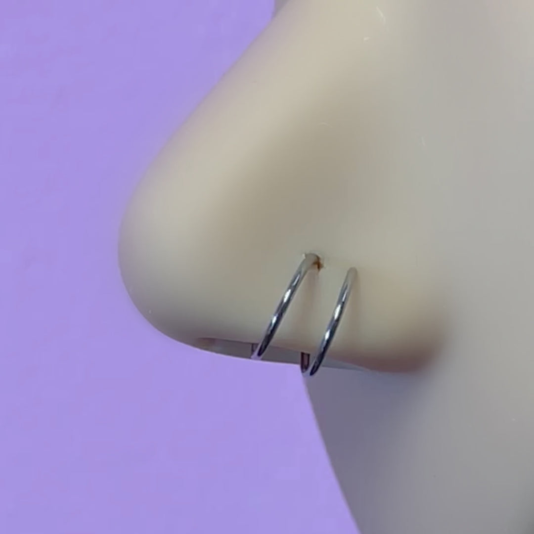 DOUBLE NOSTRIL HOOP