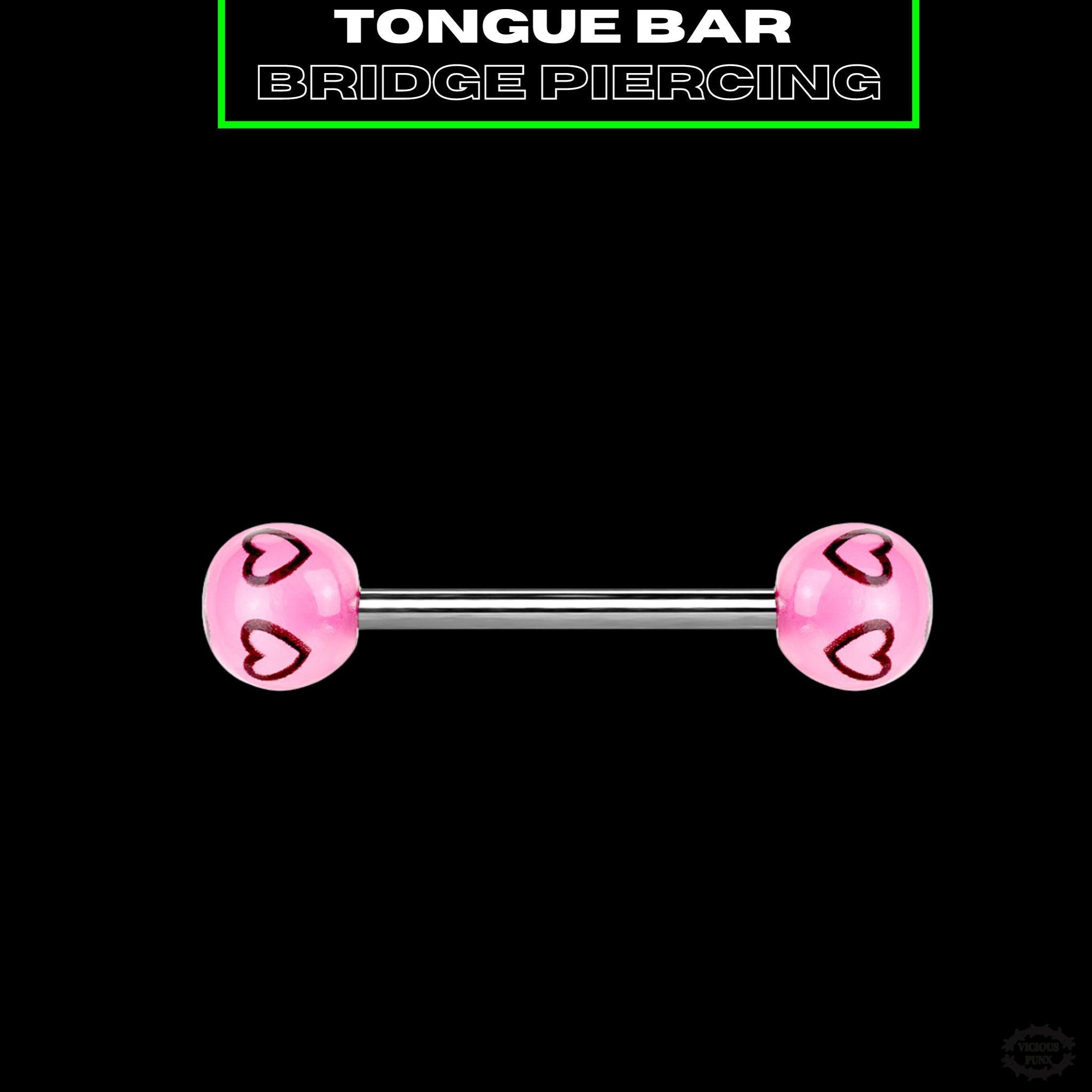 MULTI HEART TONGUE / BRIDGE / NIPPLE BAR-Vicious Punx-Vicious Punx