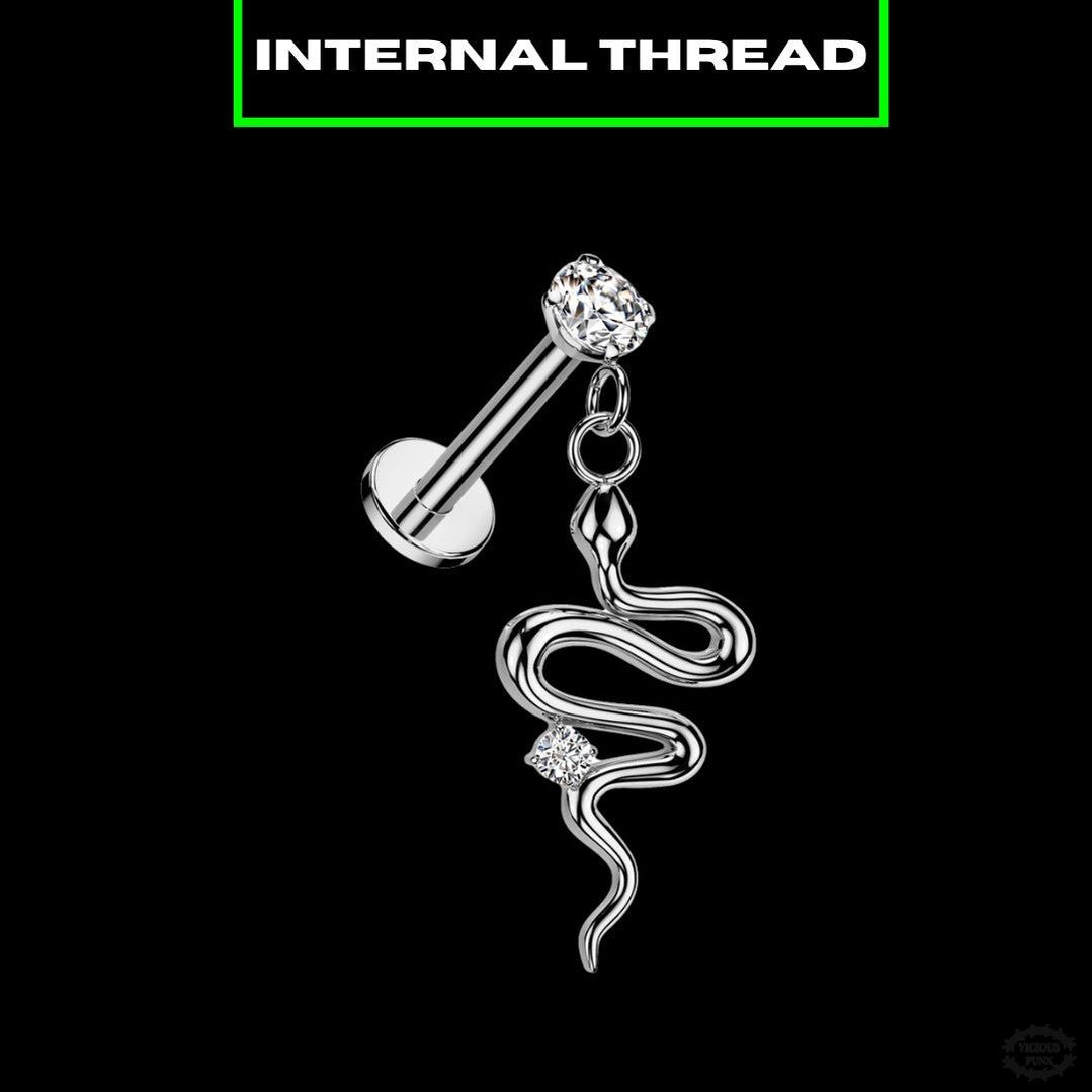 SNAKE DANGLE INTERNAL THREAD FLAT TOP BAR