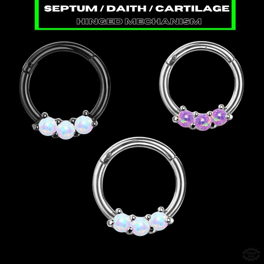 TRIPLE OPAL SEGMENT RING-Vicious Punx-Vicious Punx