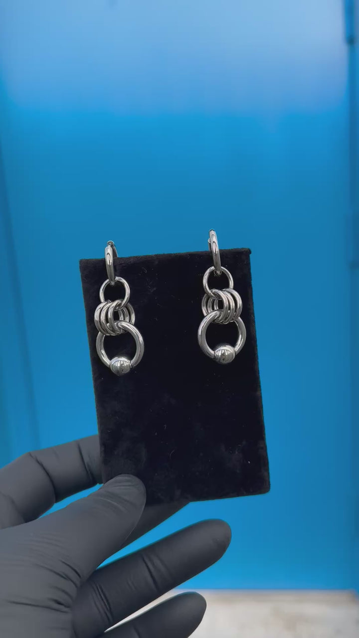 CHUNKY BCR HOOP EARRINGS