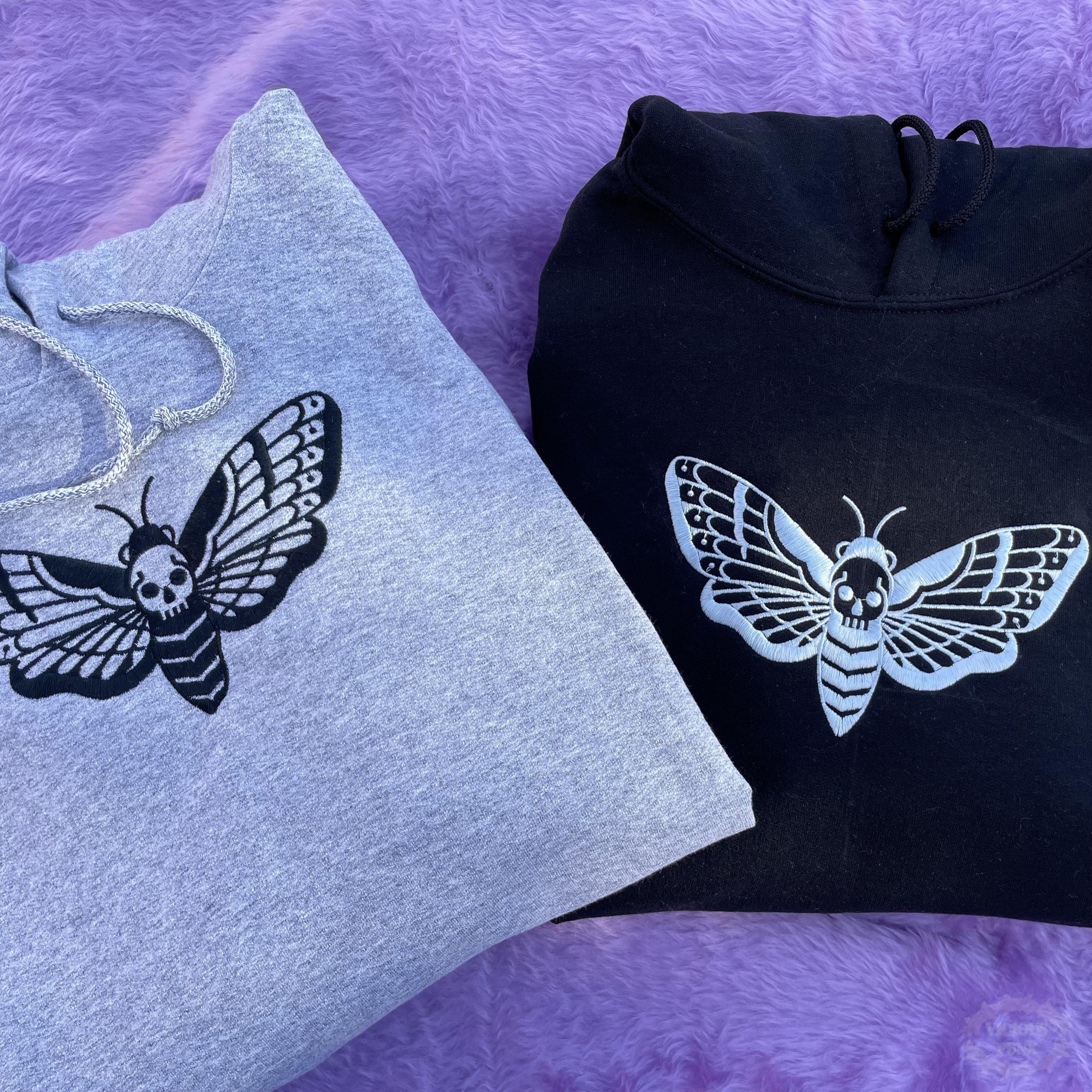 DEATH HEAD MOTH HOODED SWEATSHIRT