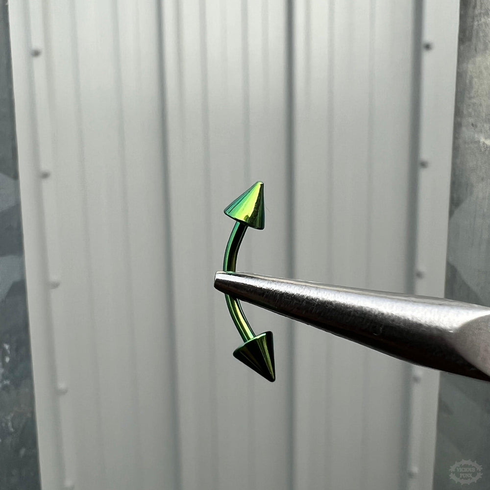 SPIKED EYEBROW / VERTICAL LABRET BAR