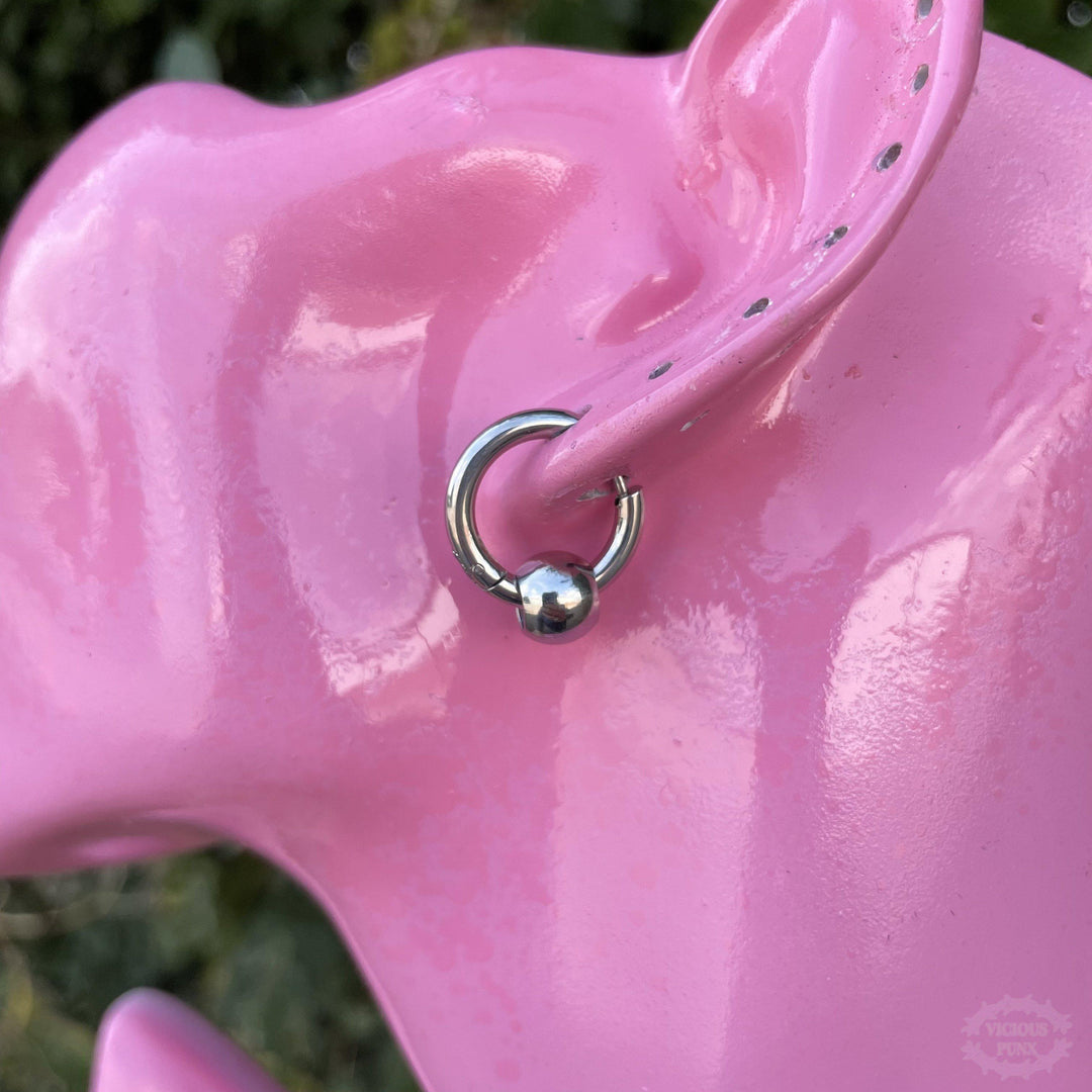 CHUNKY BALL HOOP EARRINGS