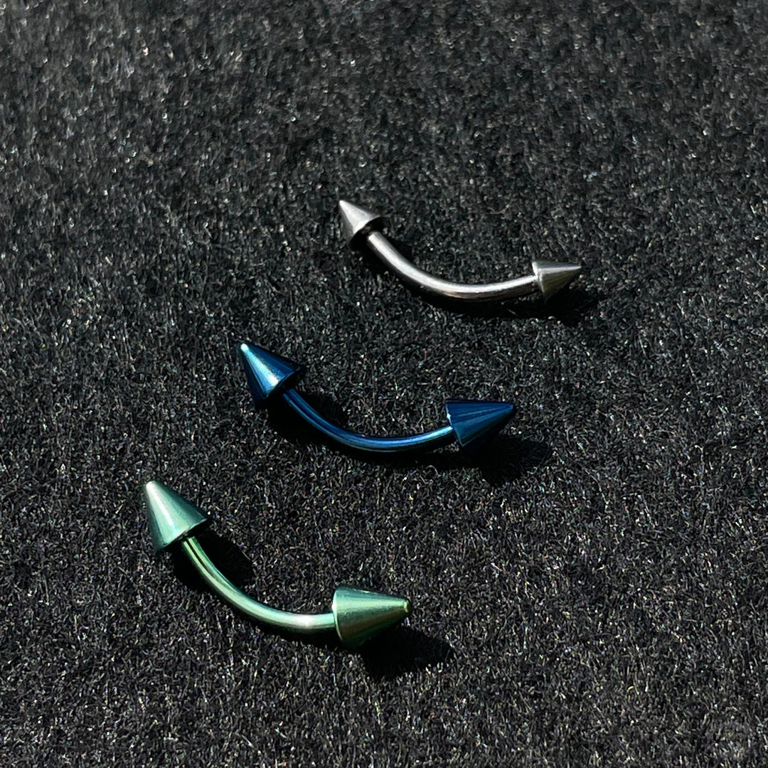 SPIKED EYEBROW / VERTICAL LABRET BAR