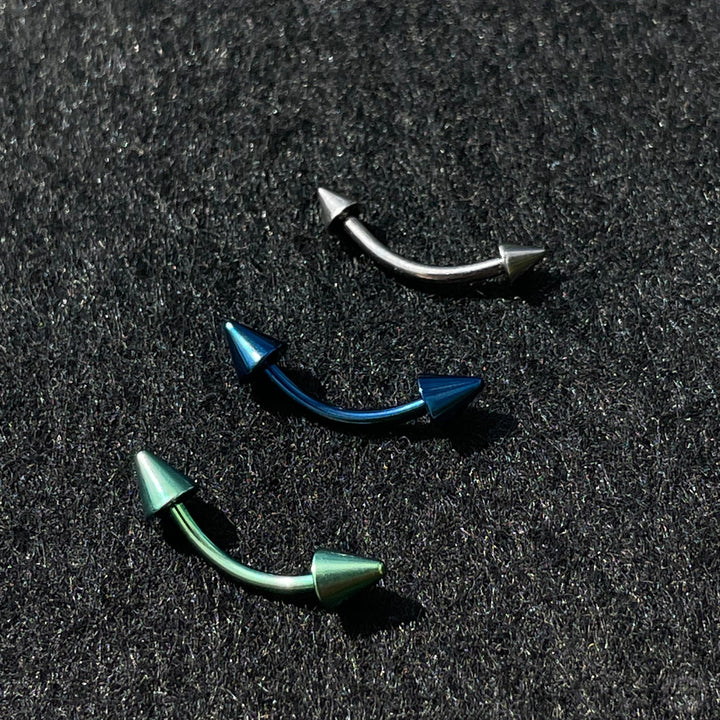 SPIKED EYEBROW / VERTICAL LABRET BAR