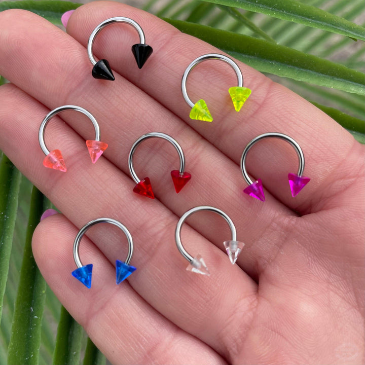 ACRYLIC SPIKED CONE SEPTUM PIERCING