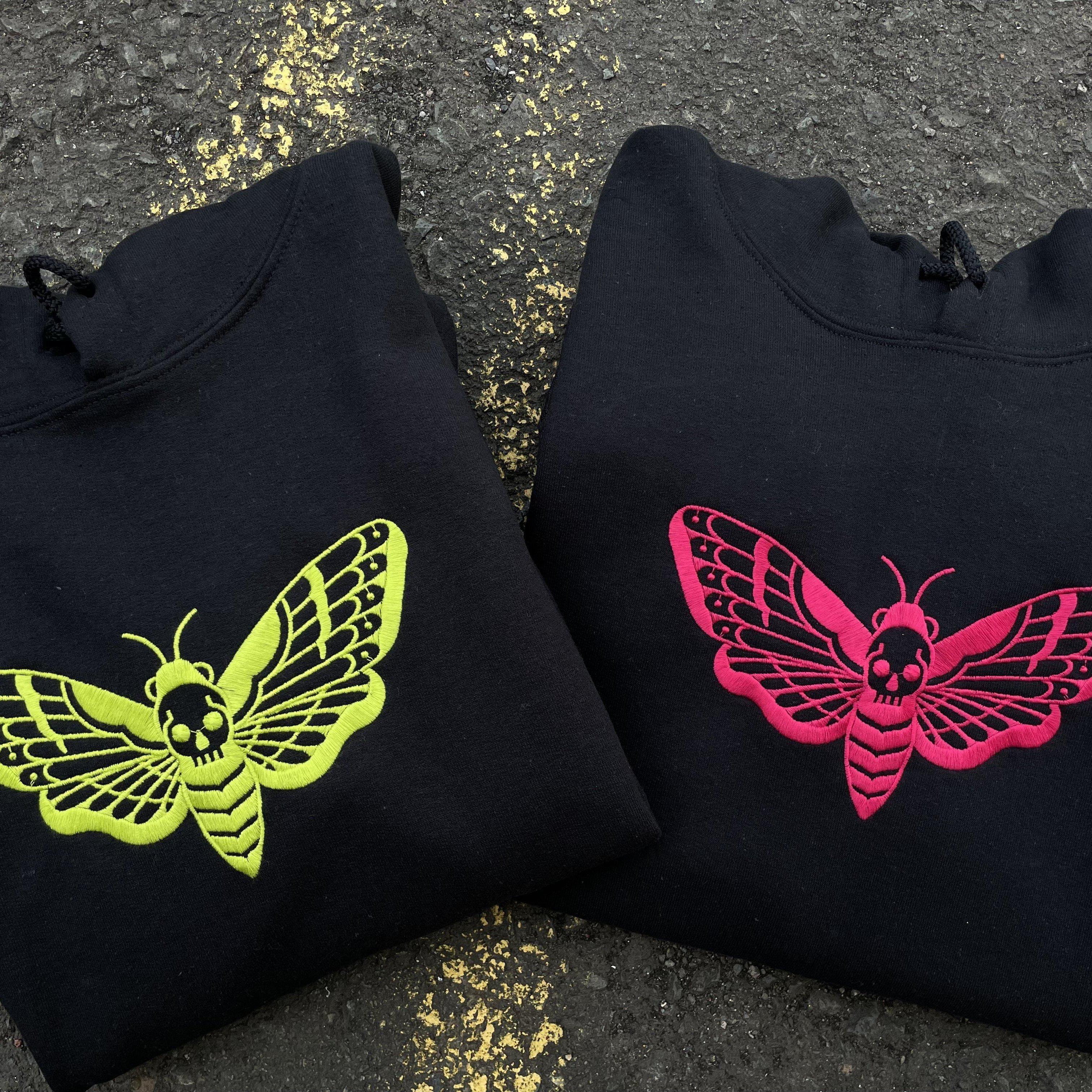 DEATH HEAD MOTH HOODED SWEATSHIRT