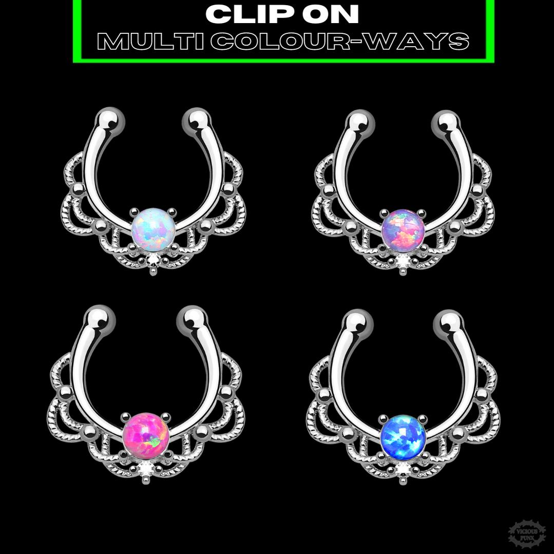 LACEY OPAL FAUX SEPTUM RING