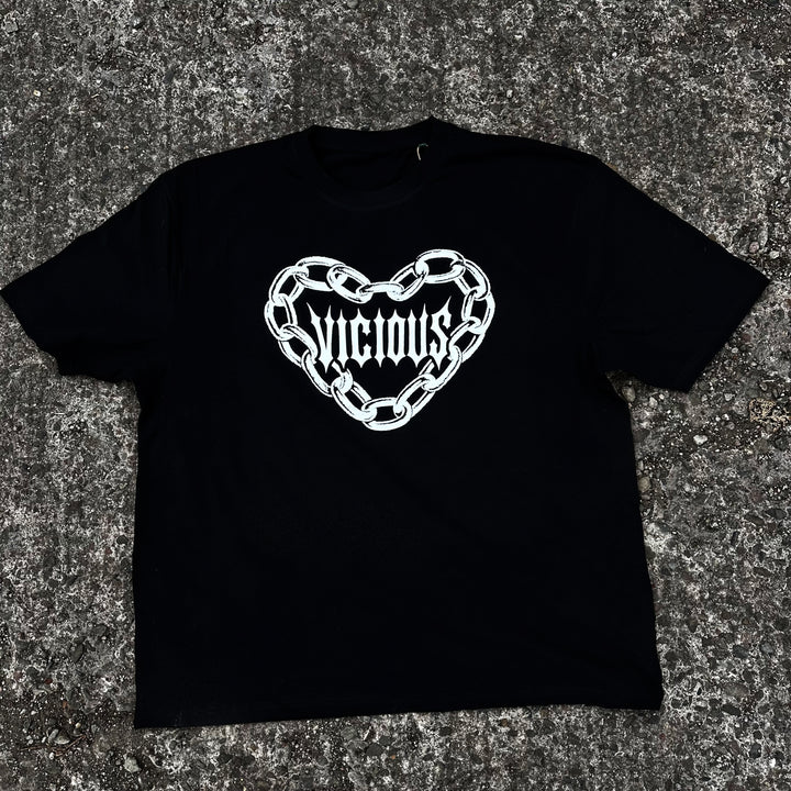 VICIOUS CHAIN HEART HEAVYWEIGHT T SHIRT