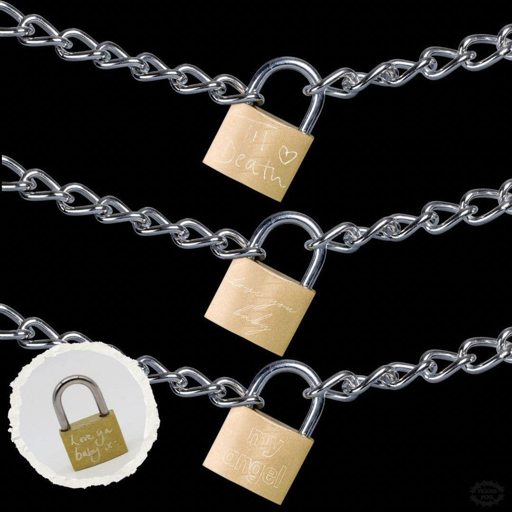 HANDWRITING PADLOCK NECKLACE