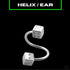 DICE SPIRAL EAR / HELIX BAR-Vicious Punx-Vicious Punx