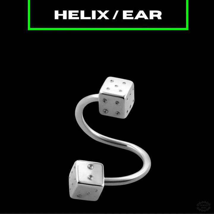 DICE SPIRAL EAR / HELIX BAR