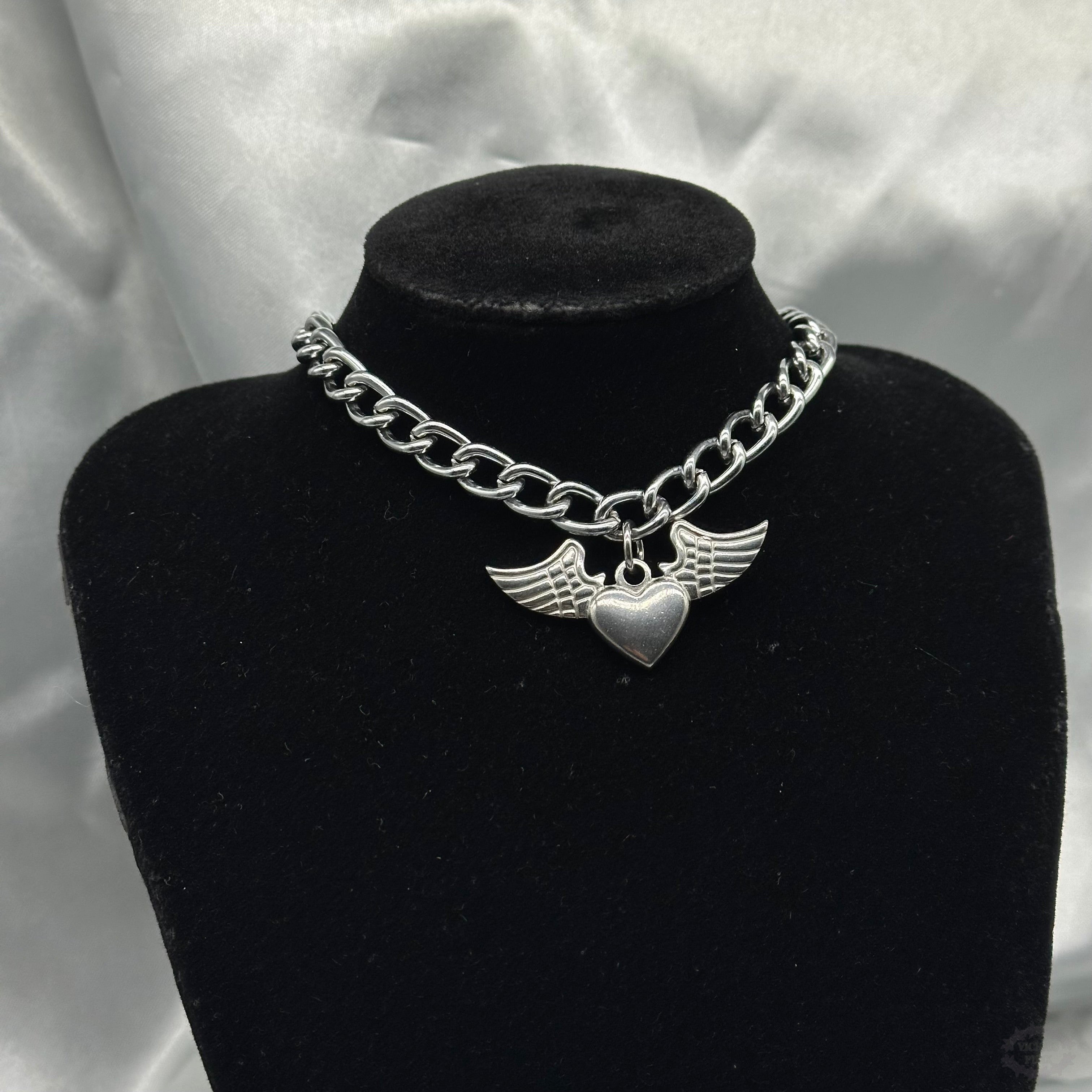 SALE - WINGED HEART NECKLACE-Vicious Punx-Vicious Punx