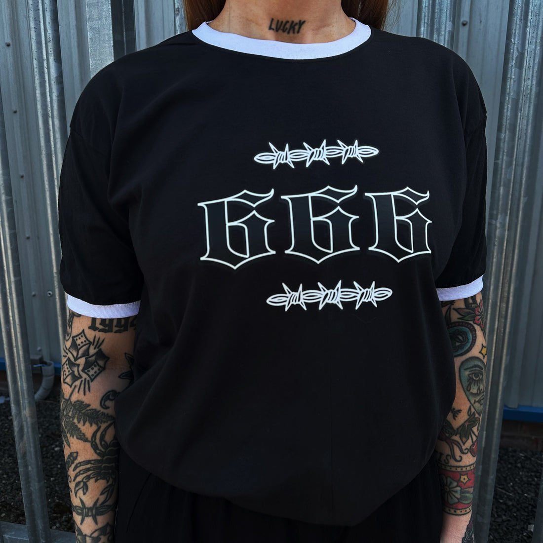 SLOGAN RINGER T-SHIRT