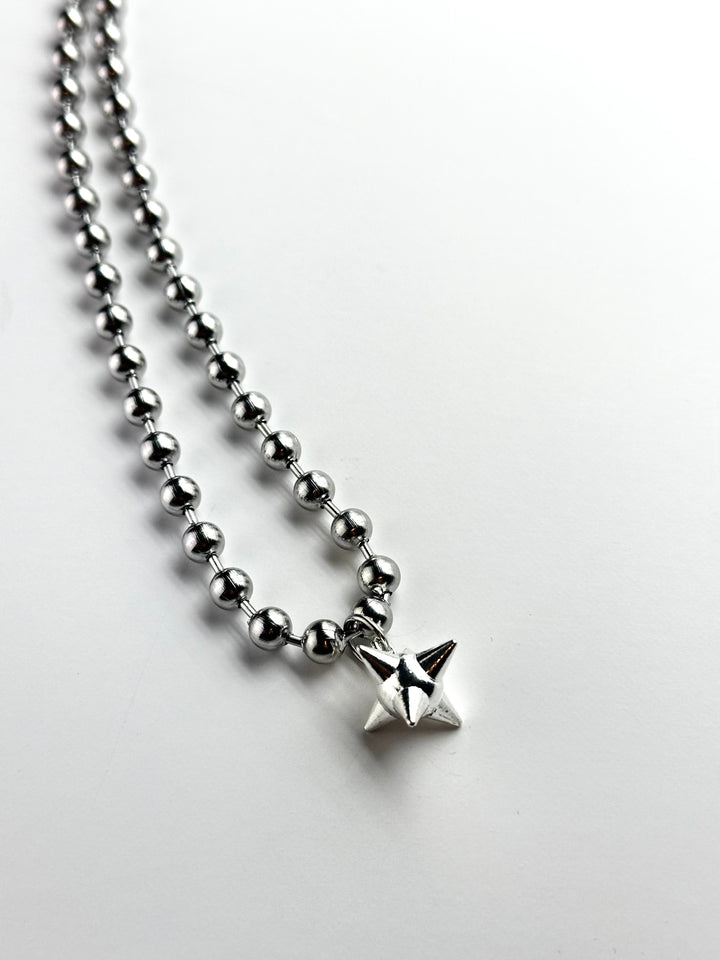 MACE BALL BEADED CHARM NECKLACE