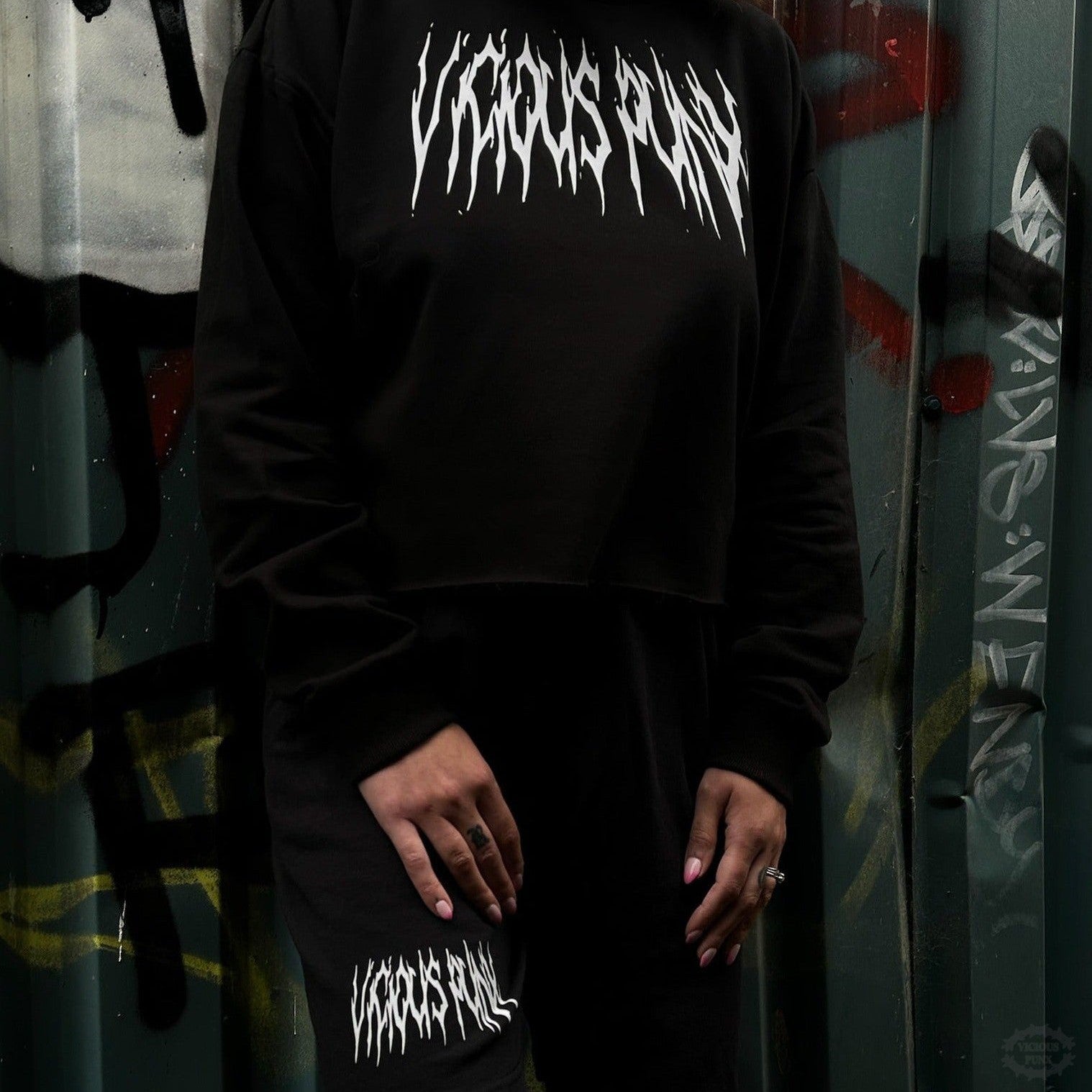 VICIOUS PUNX HORROR LOGO SWEAT + SHORT CO-ORD-Vicious Punx-Vicious Punx