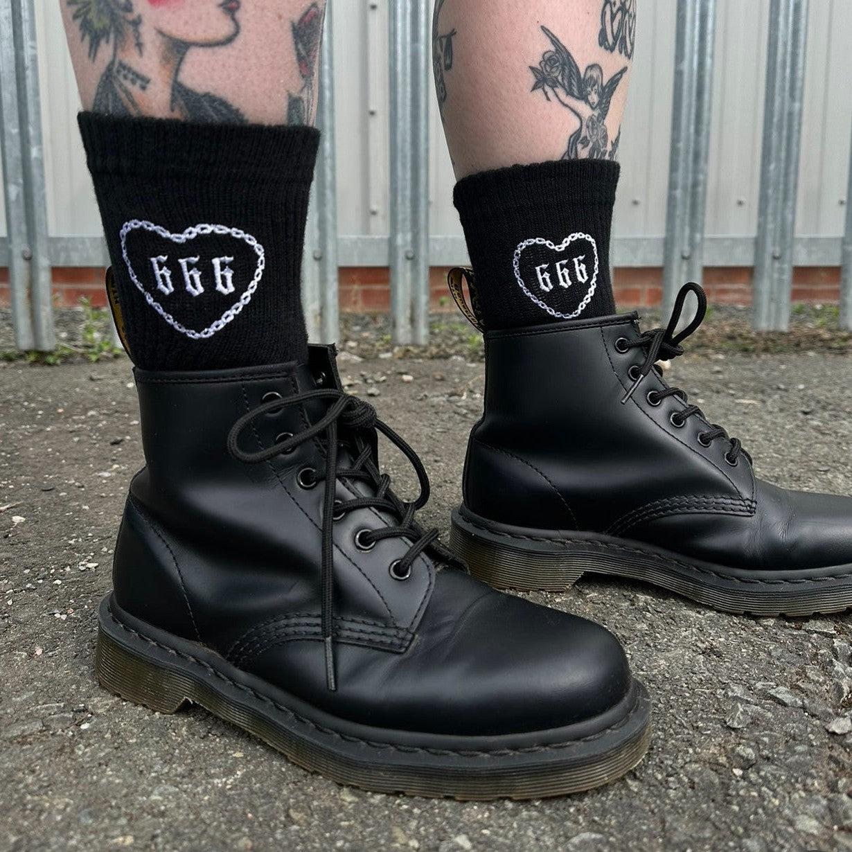 666 CHAIN HEART SOCKS-Vicious Punx-Vicious Punx