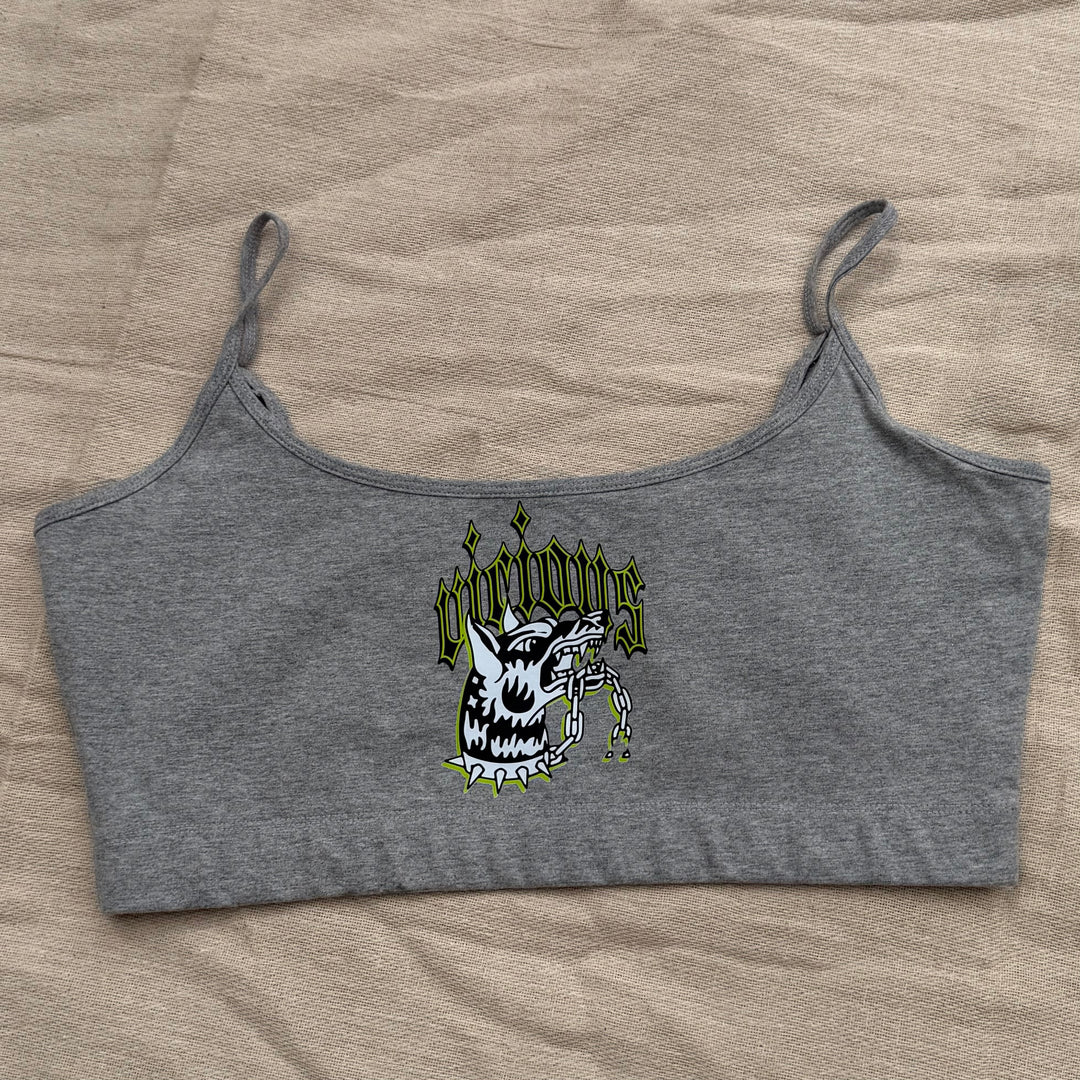 SAMPLE SALE - VICIOUS GREY CROP TOP