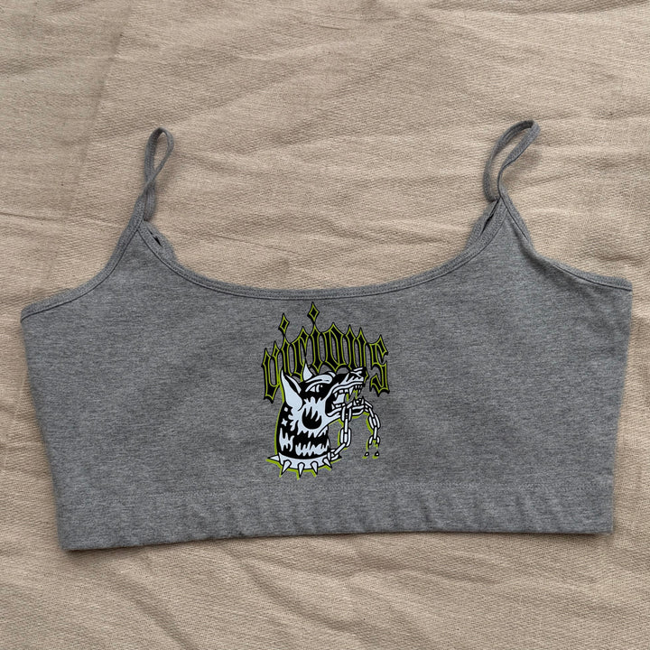 SAMPLE SALE - VICIOUS GREY CROP TOP
