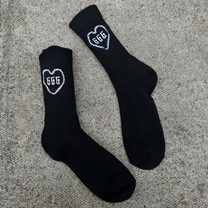 666 CHAIN HEART SOCKS-Vicious Punx-Vicious Punx