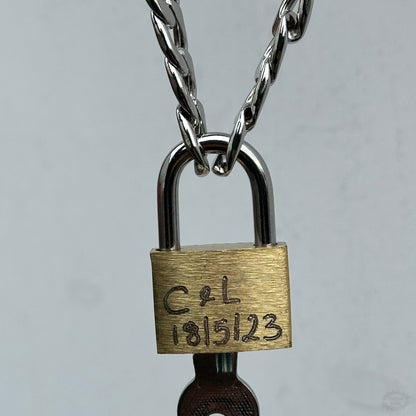 HANDWRITING PADLOCK NECKLACE-Vicious Punx-Vicious Punx