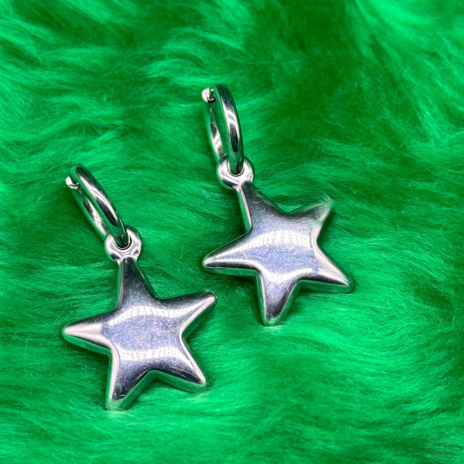 CHUNKY STAR HOOP EARRINGS-Vicious Punx-Vicious Punx