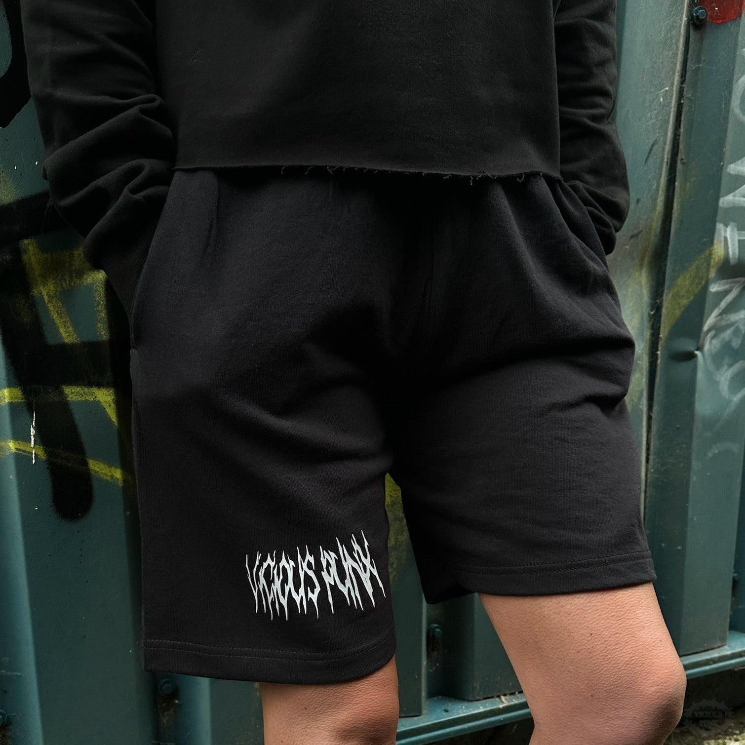 VICIOUS PUNX HORROR LOGO SWEAT + SHORT CO-ORD-Vicious Punx-Vicious Punx