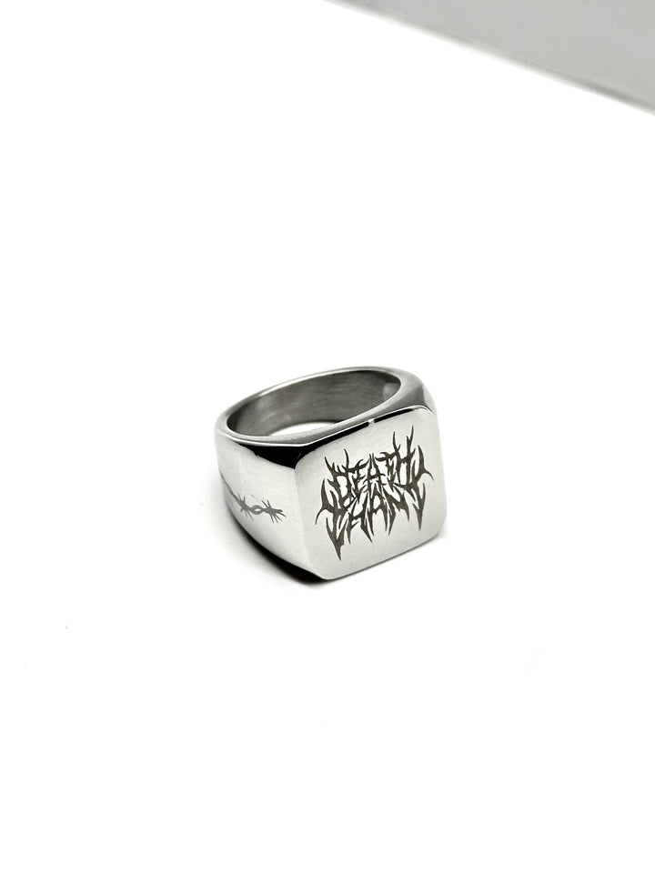 DEATH CHANT ENGRAVED RING