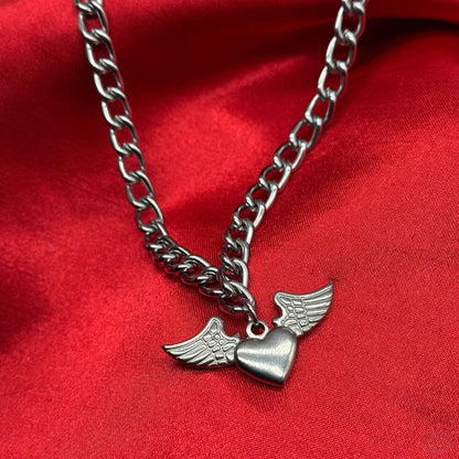 SALE - WINGED HEART NECKLACE-Vicious Punx-Vicious Punx