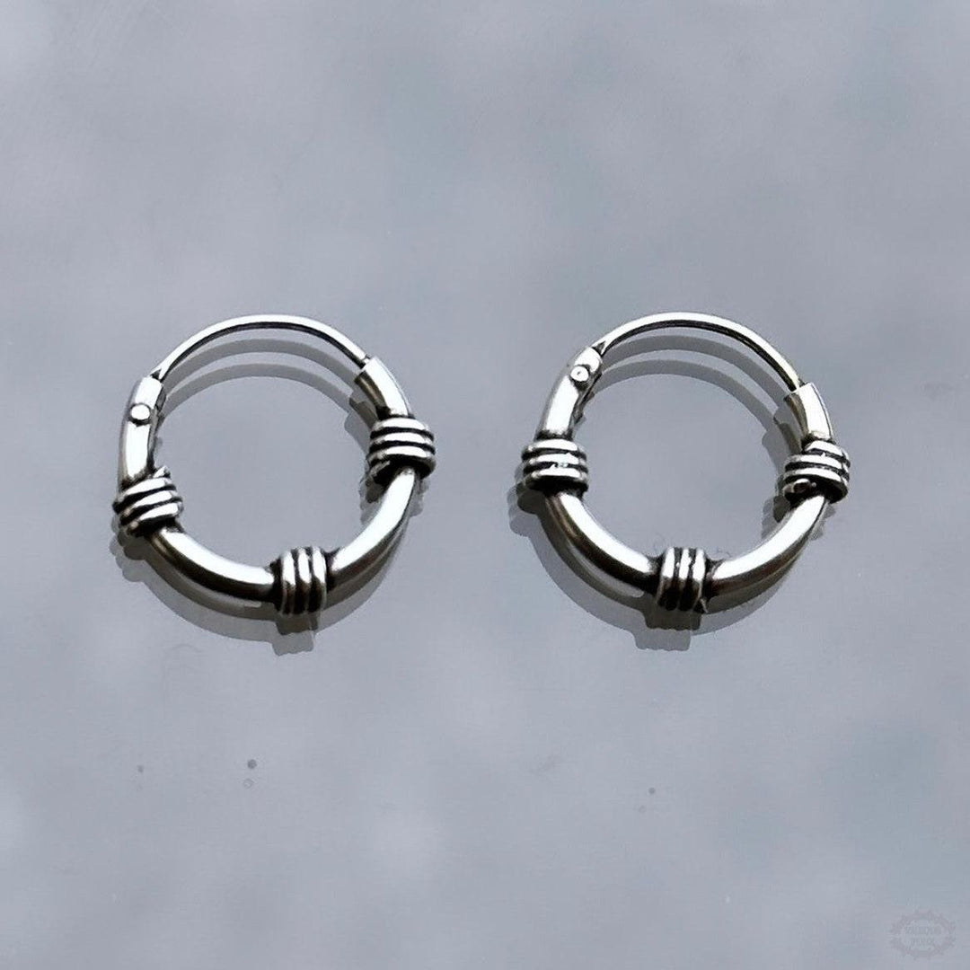BARBED STERLING SILVER SLEEPER HOOPS-Vicious Punx-Vicious Punx