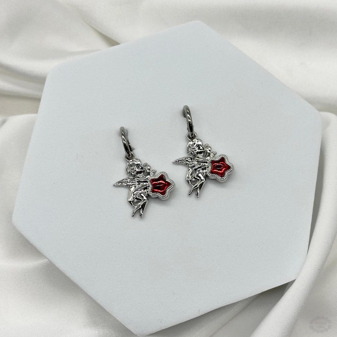 ANGEL STAR HOOP EARRINGS