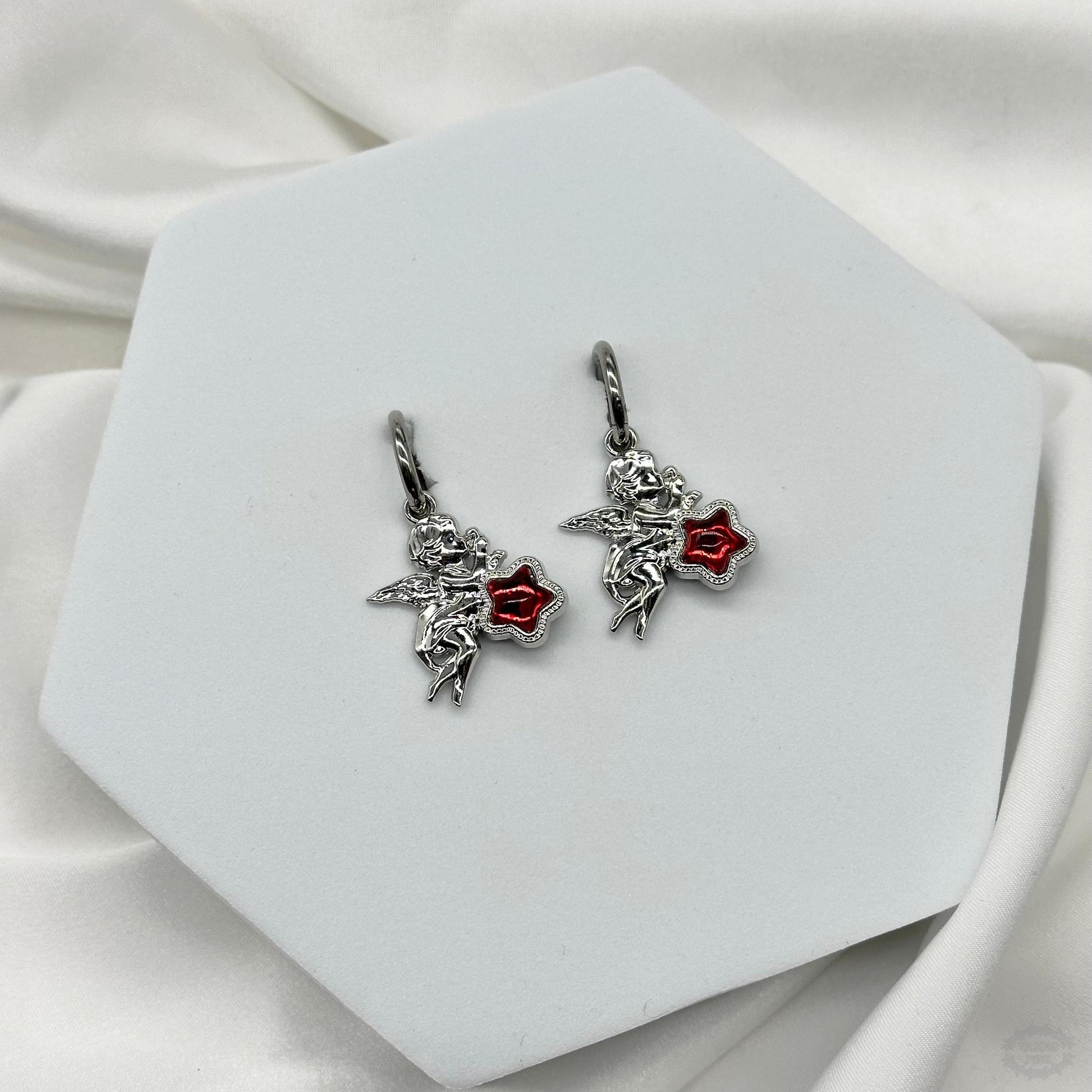 ANGEL STAR HOOP EARRINGS