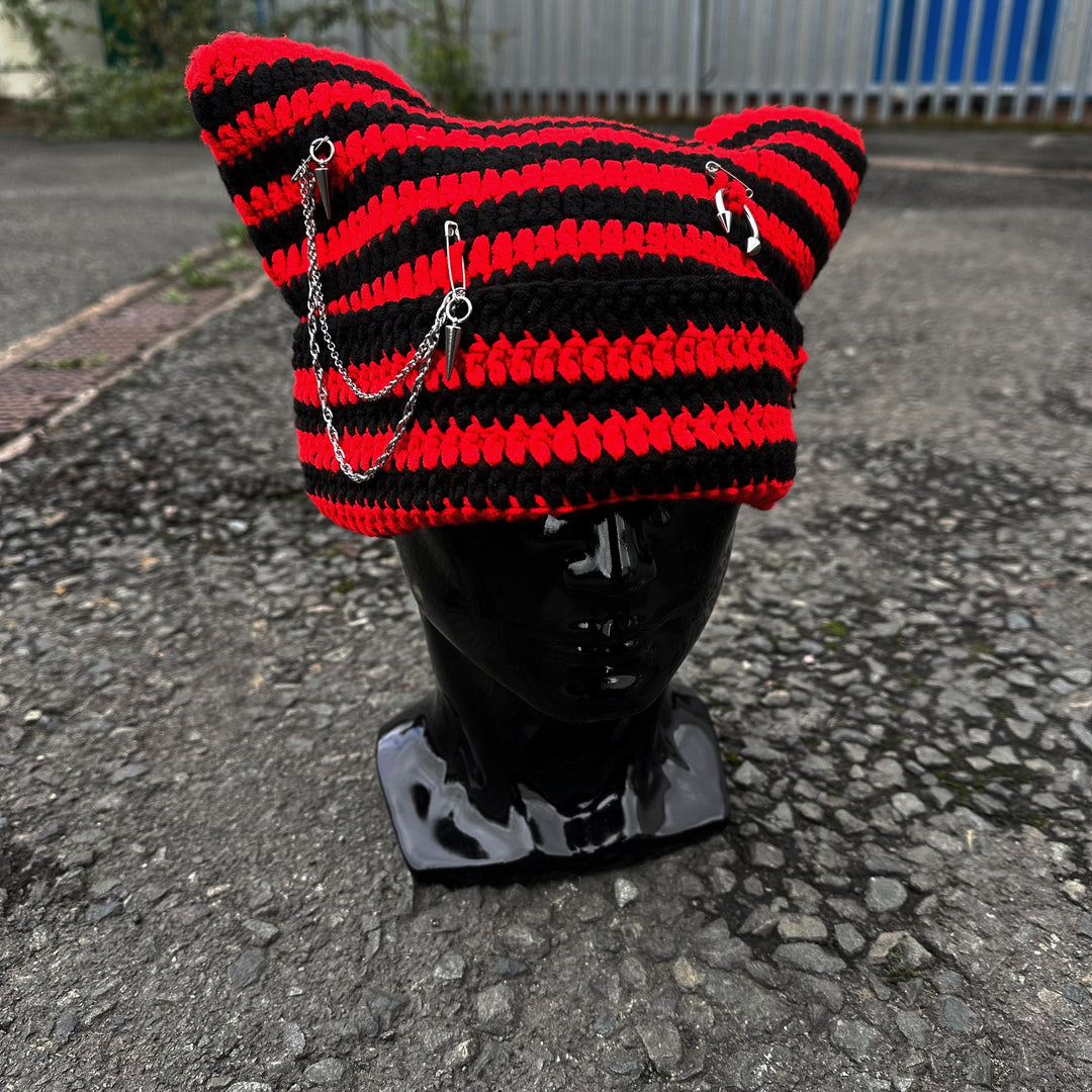 CAT EARS BEANIE HAT-Vicious Punx-Vicious Punx