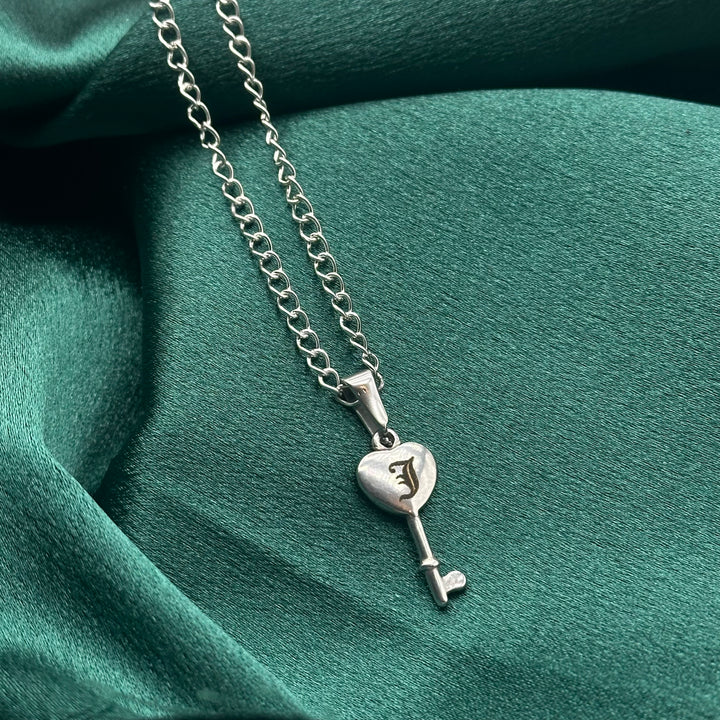 PERSONALISED HEART KEY NECKLACE