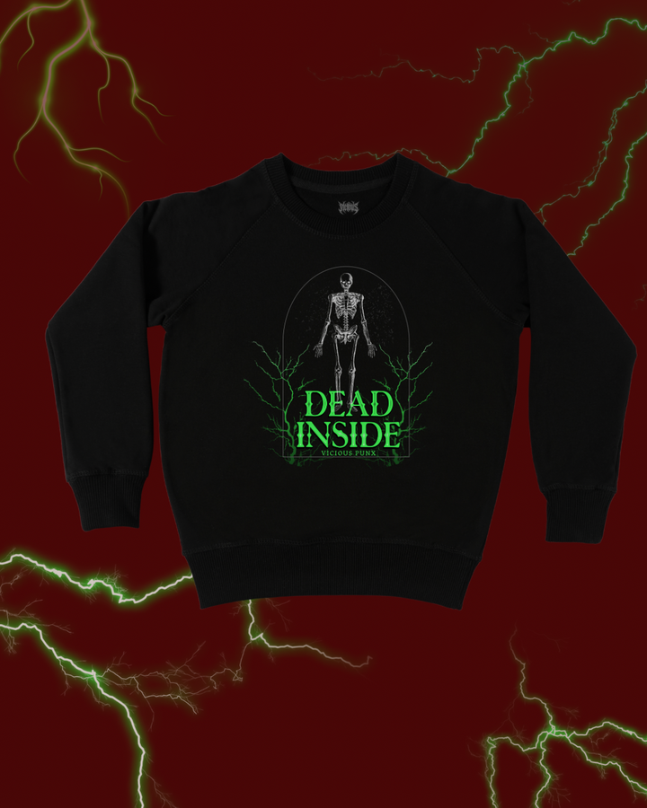 DEAD INSIDE BLACK SKELETON SWEATSHIRT
