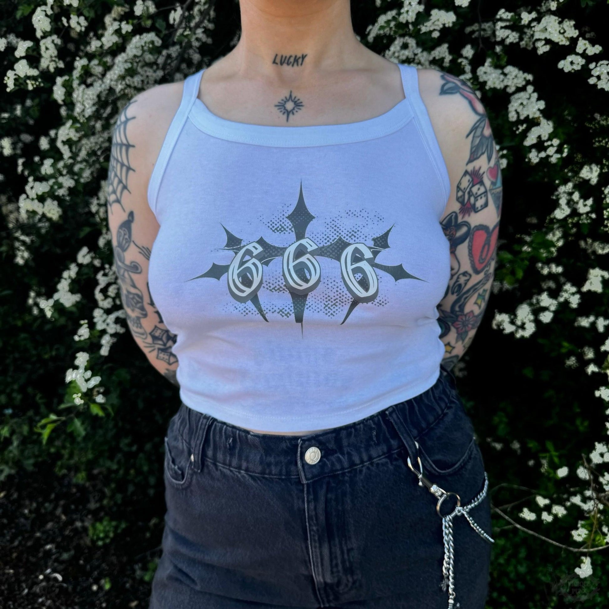 666 CROSS VEST TOP-Vicious Punx-Vicious Punx